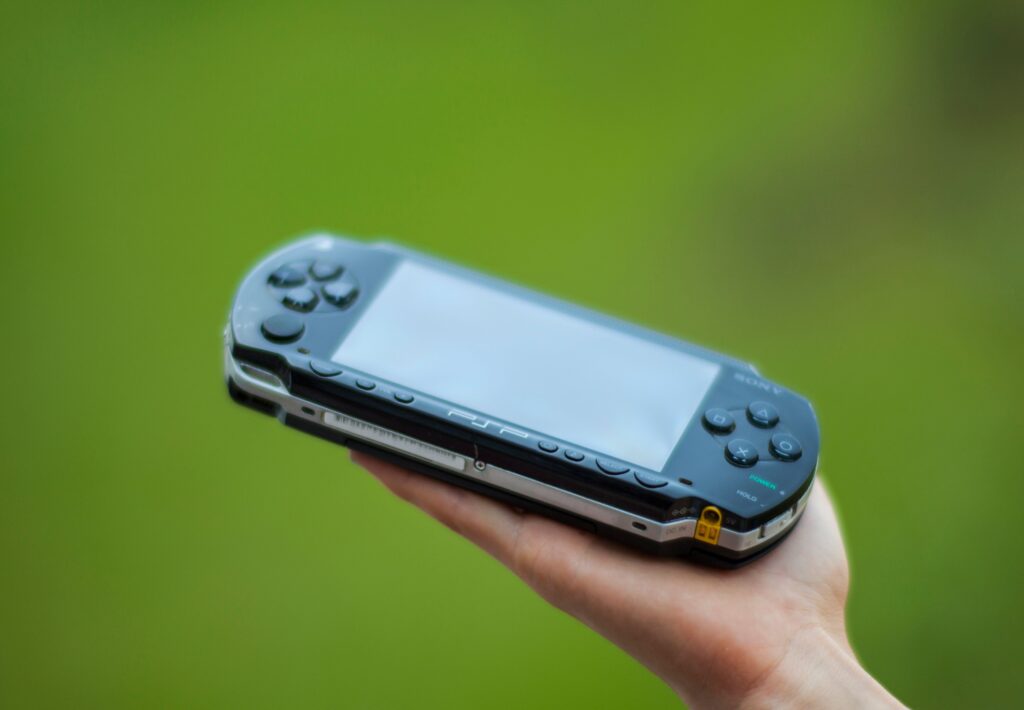 Console portable tenue en main